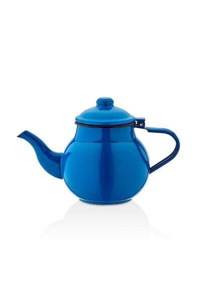 yeni11 2.5lt Blue Metal Enamel Top Teapot - 17no
