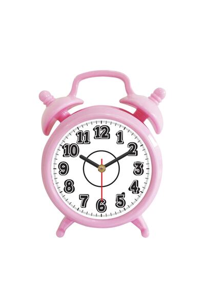Revello Pembe Dekoratif Alarmlı Masa Saati
