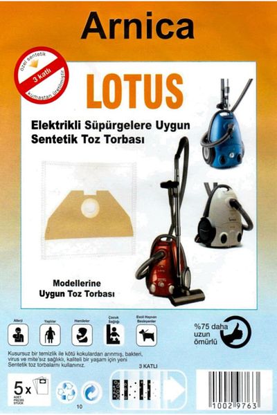 Arnica Lotus Vacuum Cleaner Synthetic Dust Bag (10 Pieces)