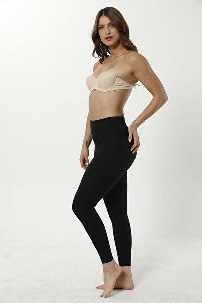 Momslab Ženske crne korset leggins sa normalnim strukom