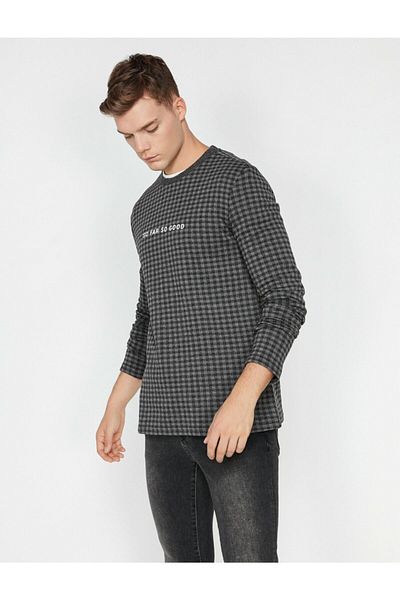 Koton Men's Checkered T-Shirt