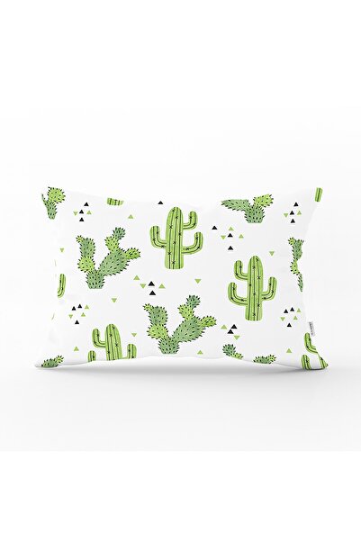 Realhomes Husă de pernă cu model de cactus colorat, imprimată digitală, drept...