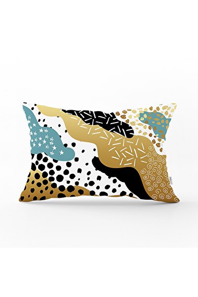 Realhomes Față de pernă dreptunghiulară modernă, cu desen colorat detaliat, t...