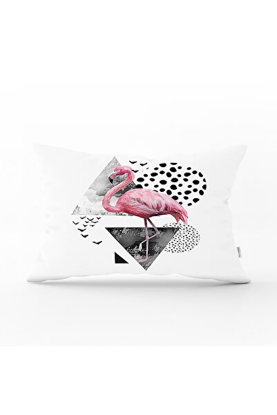 Realhomes النورس منقوشة فلامنغو تحت عنوان الرقمية المطبوعة وسادة مستطيلة رمي ...