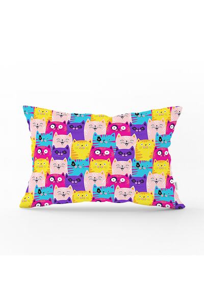 Realhomes Pisicuțe Colorate Camera Copiilor Design Special Pernă dreptunghiulară Husă de pernă