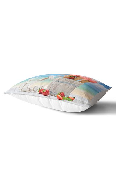 Realhomes Sea And Icecream Custom Designed Digital Printed Modern Rectangular Perna Throw Perna Cover