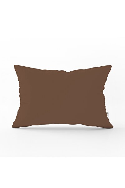 Realhomes Kahverengi Renk Dijital Baskılı Modern Dikdörtgen Yastık Kırlent Kı...
