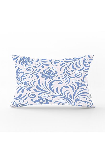 Realhomes غطاء وسادة مستطيل مزخرف مطبوع رقميًا بنمط رخامي