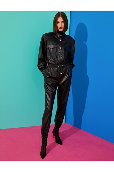 Koton Damenhose in Lederoptik