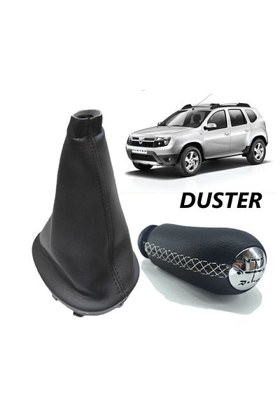 Dacia Duster (2010-2014) مجموعة منفاخ ناقل الحركة ومقبض ناقل الحركة من Dacia Duster (5 أمامي)