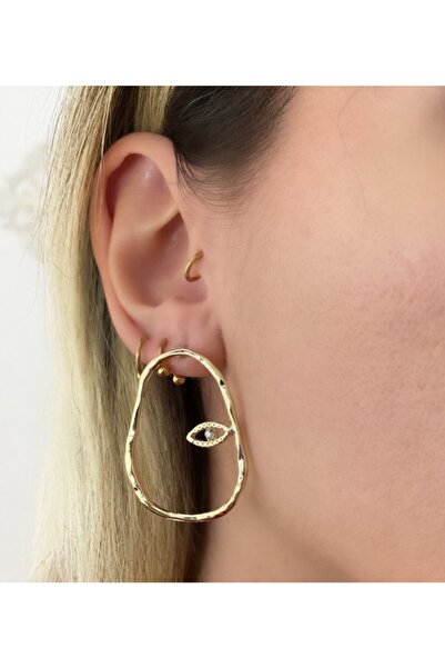 Markiz Takı حلق بتصميم ذهبي بتفاصيل عين