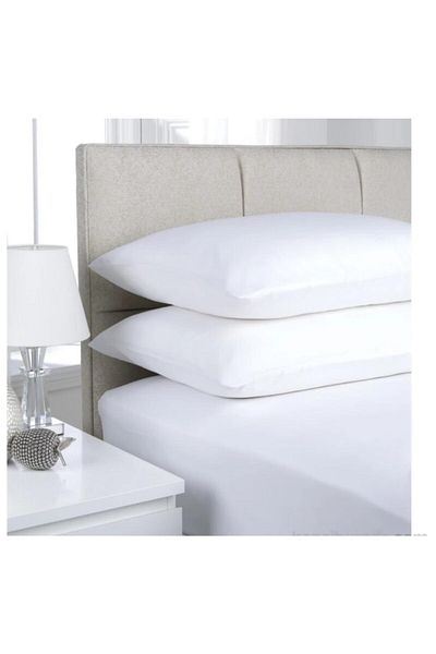 üntaş Plain White Single 180x240 White Cotton Flat Sheet + 1 Pillow Case