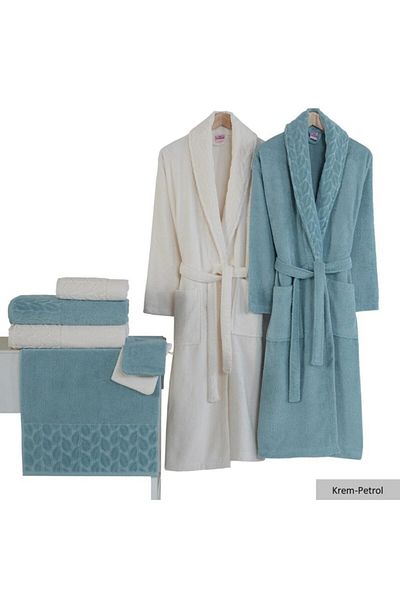 Nurpak Set halate hazal 8 piese - Set halate de baie Nurpak Family