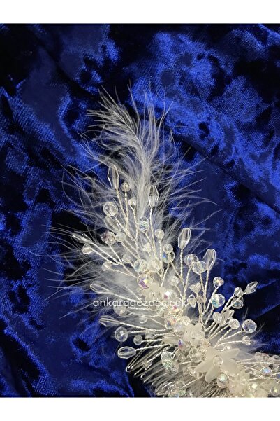 Gözde Çiçek Στέμμα νύφης-στέμμα νύφης με χτένα-στέμμα με φτερά-στέμμα αρραβών...