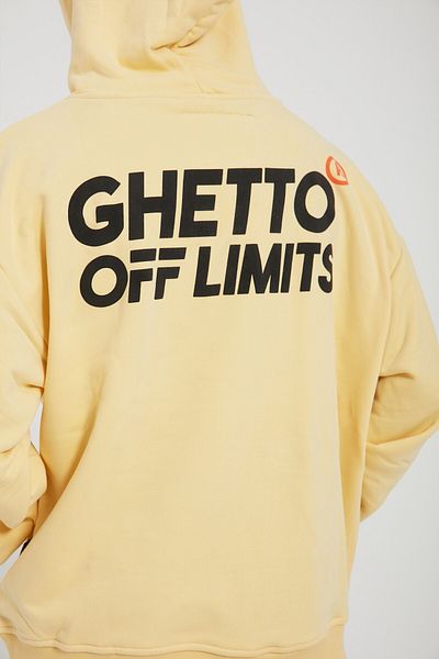 Ghetto off limits Unisex Yellow Hooded Sweatshirt