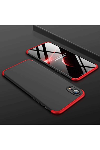 zore Iphone Xr uyumlu  Kılıf 3 Parçalı 360 Rubber Orjinal Gkk Kapak-siyah-kır...
