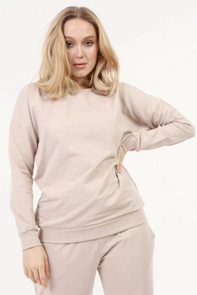 İkmal Σετ φούτερ σε μπεζ χρώμα Crew Neck