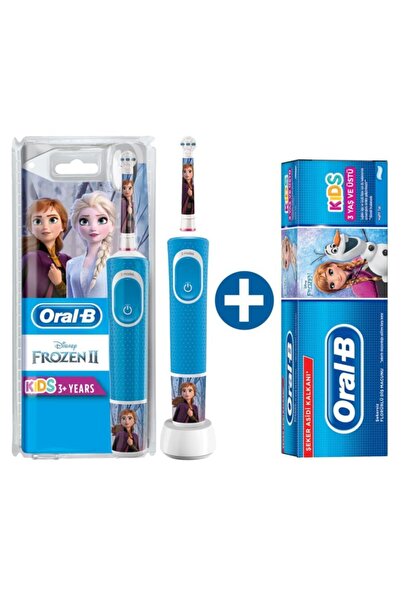 Oral-B D100 Şarj Edilebilir Diş Fırçası Frozen+ Çocuk Diş Macunu Frozen 75 Ml
