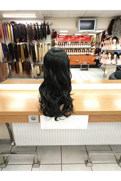 My Hair Türkiye Fiber Sentetik Peruk Vücut Dalgası Siyah 60 cm 250 gram Renk ...