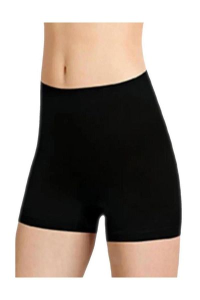Lohussa Women's Black 1 Size Slimming Seamless Gathering Mini Shorts Corset