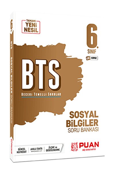 Puan Yayınları Puan 6. Sınıf Sosyal Bilgiler Bts Beceri Temelli Soru Bankası