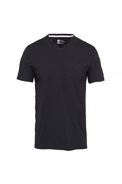 Timberland Black Slim Fit Dunstan River V-Neck Men's T-Shirt