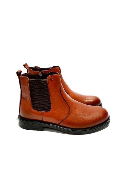 M.P. Men's Brown Genuine Leather Orthopedic Boots 4096