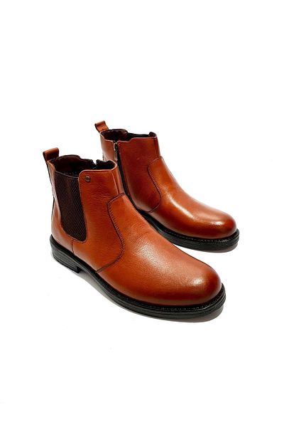 M.P. Men's Brown Genuine Leather Orthopedic Boots 4096