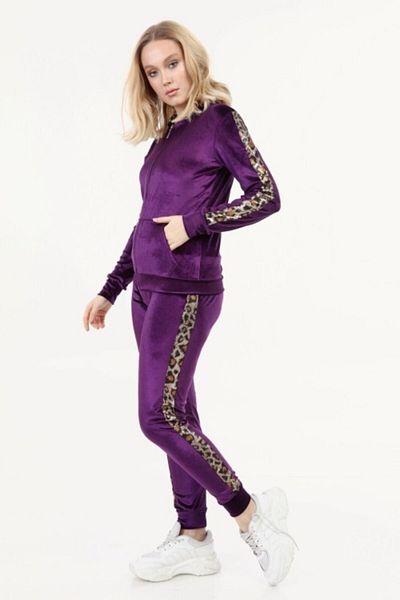 İkmal Leopard Purple Kadaife Suit