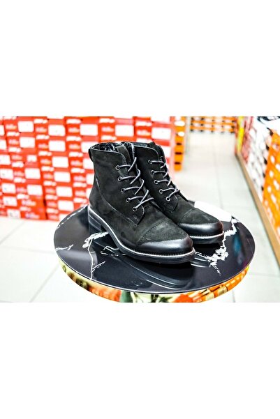 Castle Black Жіночі чорні черевики з натуральної шкіри 72544