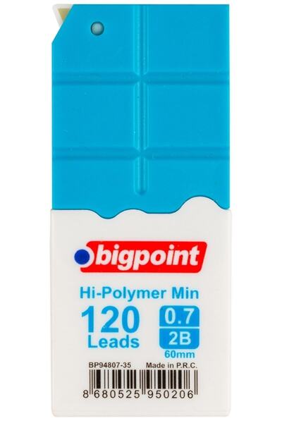 Bigpoint Pen Tip 0.7mm 2b 120pcs Tube Blue