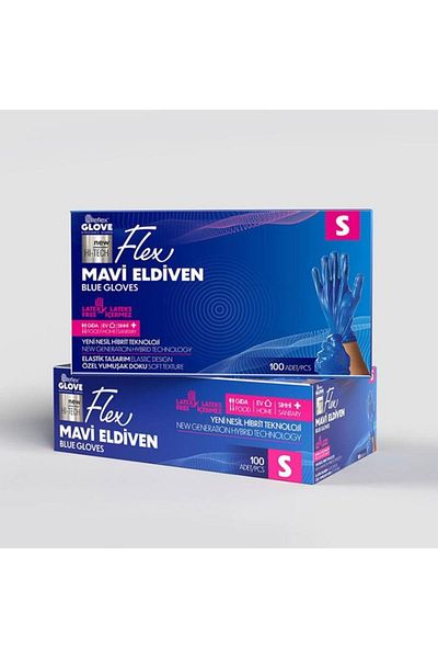 Reflex Flex Blue Powder-Free Gloves 100 Pcs Small