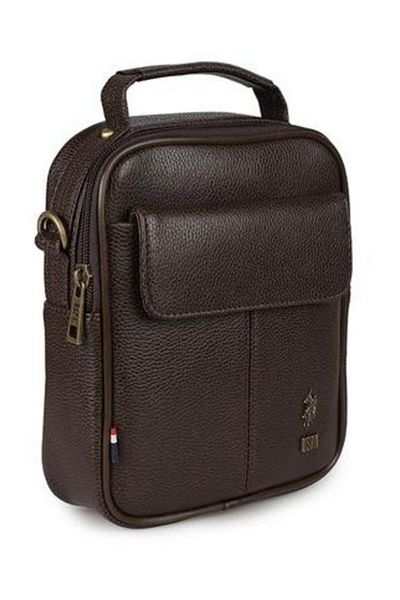 U.S. Polo Assn. Leather Handbag Brown Plevr6756