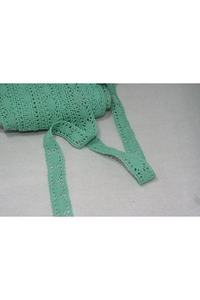 tuhafiyecimiz 22mm Mint Green Colored Cotton Lace 34517