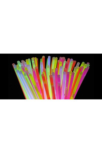 İRHANLAR Glow Stick 100 Adet Kırılan Fosforlu Çubuk Bileklik Neon Işık Parti Eğlence Malzemeleri
