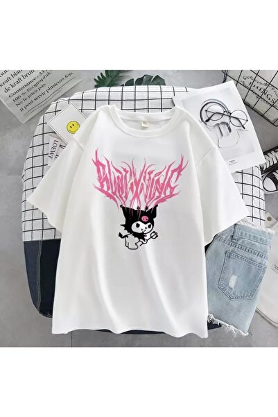 Rbgstore Beyaz Kuromi Anime Tişört S