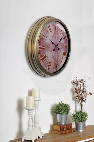 Kasva Concept Gift 40 cm Antique Metal Eros Wall Clock