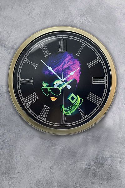 Kasva Concept 40 cm Tumbled Metal Disco Wall Clock