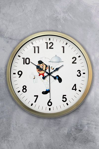 Kasva Concept Cadou 40 cm Ceas de Perete Bucătar Bucătar Metal Antic