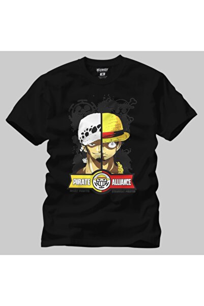 Crazy Muška crna jednodijelna majica Pirate Alliance