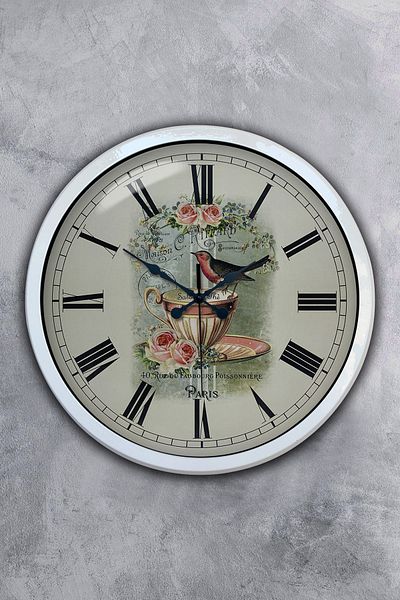 Kasva Concept 40 cm White Metal Kitchen Wall Clock