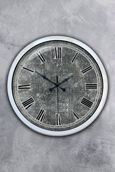 Platin Saat هدية ساعة حائط معدنية بيضاء مقاس 40 سم