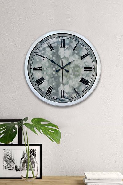 Kasva Concept Gift 40 cm White Metal Decorative Wall Clock