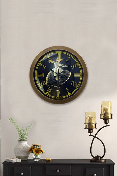 Kasva Concept 36 cm Antique Metal Mevlana Wall Clock