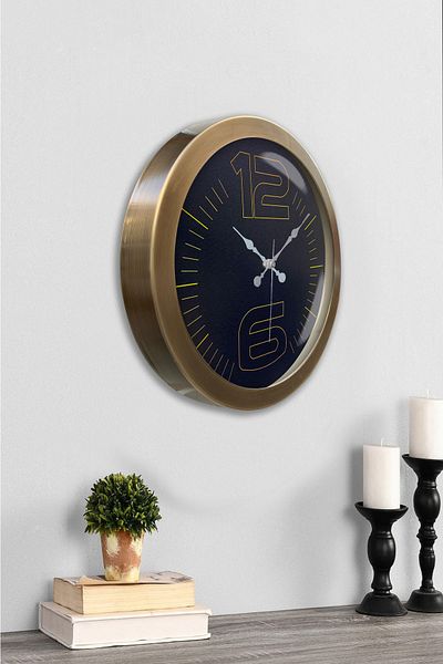 Kasva Concept Gift 36 cm Antique Metal Classy Wall Clock