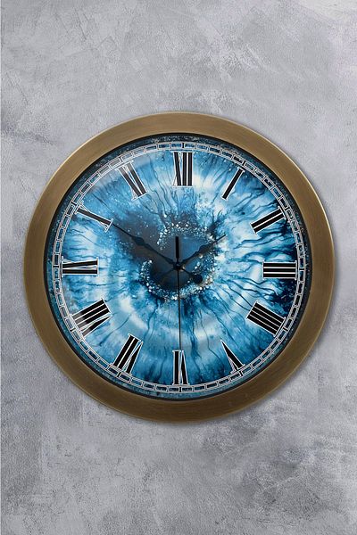 Kasva Concept Gift 36 cm Antique Metal Eye Wall Clock
