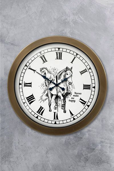 Kasva Concept Ceas de perete din metal anticat de 36 cm