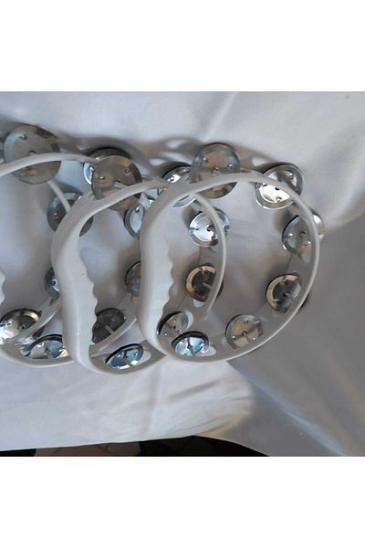 Aker Hediyelik Custom White Tambourine 1 Piece Plastic Def Bell Tambourine Wedding Henna Wedding Supplies Henna Tambourine Musical Instrument