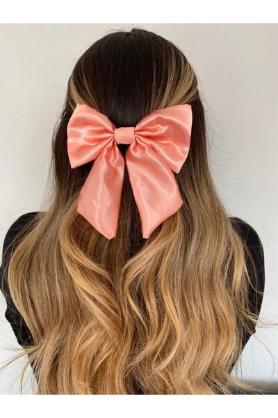 MinaCarin Cataramă cu panglică din satin roz