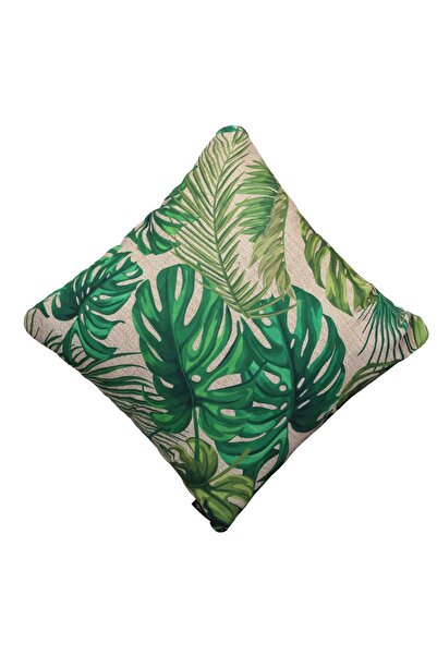 Ju Yaratıcı Tasarım Linen Throw Pillow Pillow Case Patterned Green Beige